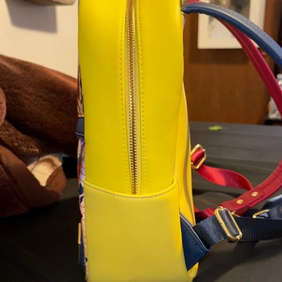 Loungefly Beauty and the Beast Backpack - Yellow and Blue - Picture 4 of 11